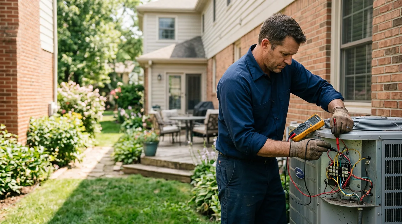 HVAC technician working near Roulette, PA